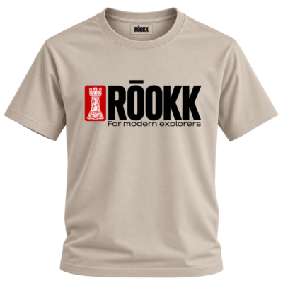 ROOKK T-shirt beige full logo ROOKK T-shirt with full logo