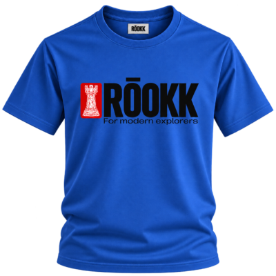 ROOKK T-shirt blue full logo ROOKK T-shirt with full logo